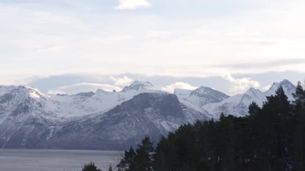 Зима Западном Побережье Норвегии — стоковое видео