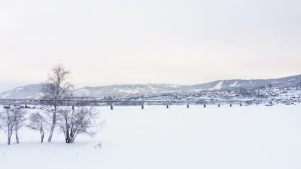 Ciudad Noruega Lillehammer — Vídeo de stock