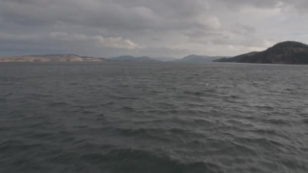 Άποψη Πυροβόλησε Στον Ωκεανό Στη Νορβηγία — Αρχείο Βίντεο