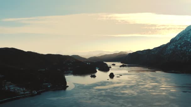 Foto Aérea Costa Oeste Noruega — Vídeo de stock