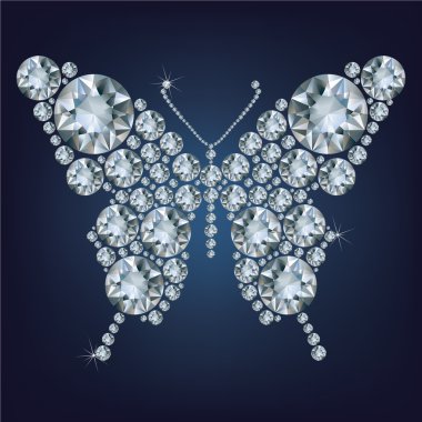 Pırlanta kelebek, vektör çizim