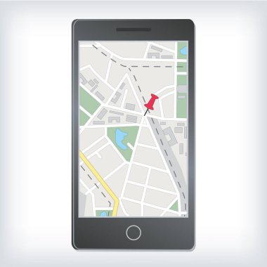 Cep telefonu gps navigasyon harita ile