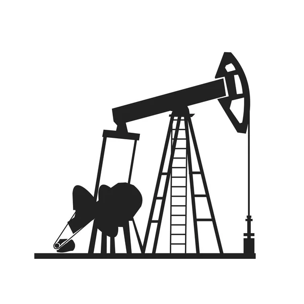 Grasshopper oil pump — Stock Vector