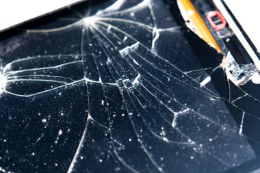 eski Smartphone closeup kırık