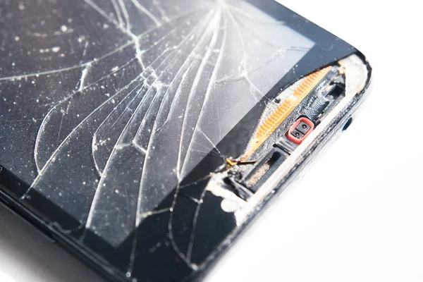 Old broken smartphone closeup — Stock Photo, Image
