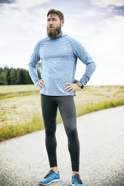 spor sırasında adam