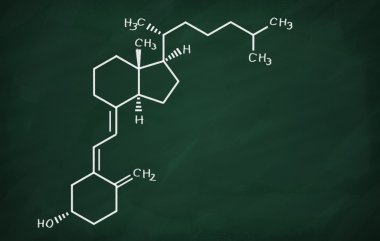 D3 vitamini molekülünün yapısal modeli