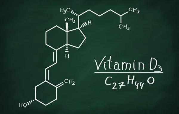 Modelo estructural de la molécula de vitamina D3 — Foto de Stock