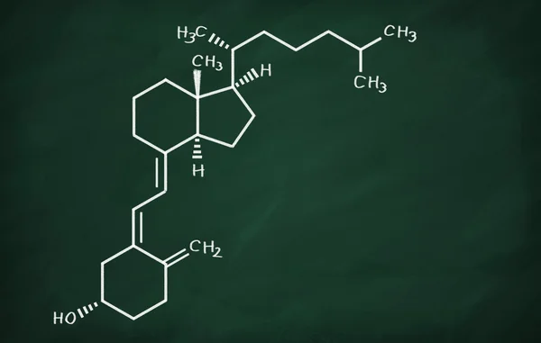 Modelo estrutural da molécula de vitamina D3 — Fotografia de Stock