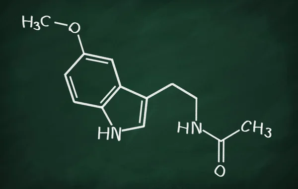 Strukturmodell von Melatonin — Stockfoto