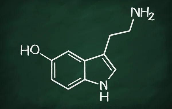 Modelo estructural de serotonina — Foto de Stock