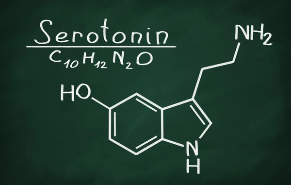 Modelo estructural de serotonina — Foto de Stock