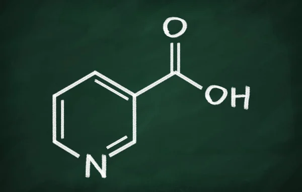 Strukturella modell av Vitamin B3 (Niacin) — Stockfoto