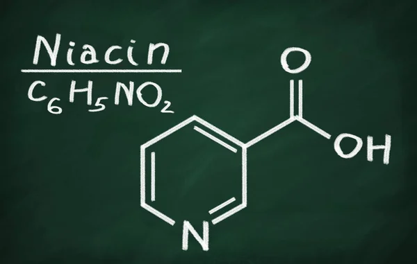 Strukturmodell von Vitamin b3 (Niacin)) — Stockfoto