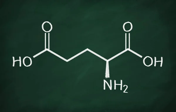 Структурная модель глутаминовой кислоты — стоковое фото