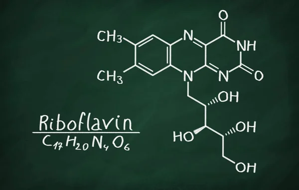 维生素 B2 （核黄素的结构模型) — 图库照片