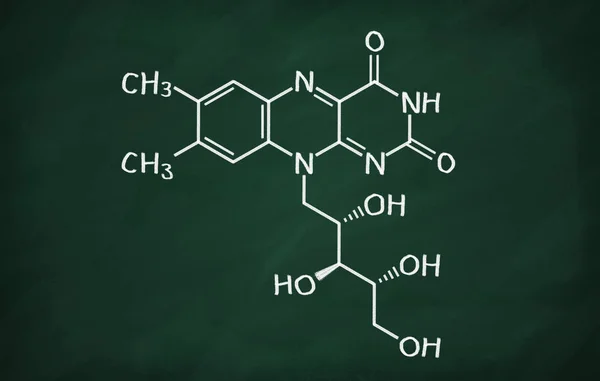 Modello strutturale di vitamina B2 (Riboflavina ) — Foto Stock