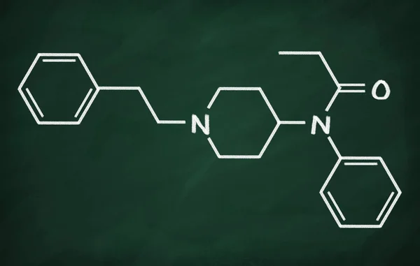 Modelo estrutural de Fentanil — Fotografia de Stock