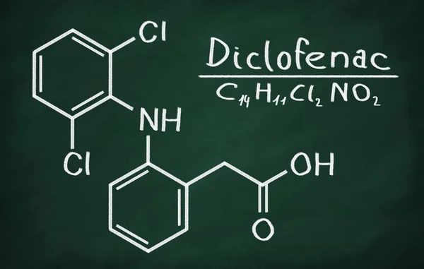 Structural model of Diclofenac — Stock Photo, Image