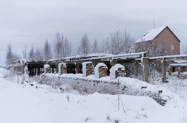 Terrible and scary abandoned farm house