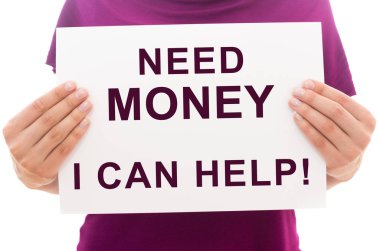 Need money? I can help! clipart