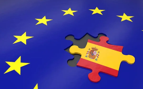 Іспанія та ЄС — стокове фото