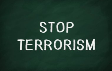 Durdurmak terörizm ile Tebeşir tahtaya yazmak