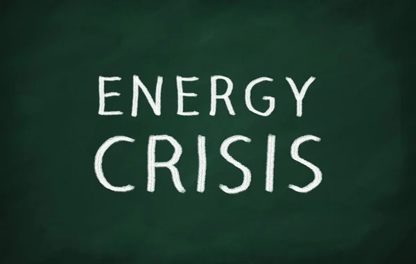 On the blackboard with chalk write ENERGY CRISIS — Stock Photo, Image