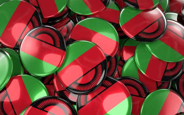 Antecedentes de las insignias de Malawi - Pila de botones de bandera de Malawi . —  Fotos de Stock