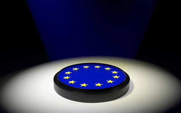 El pulsador con bandera de la UE —  Fotos de Stock