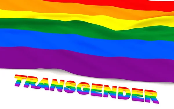 Bandera y texto LGBT — Foto de Stock