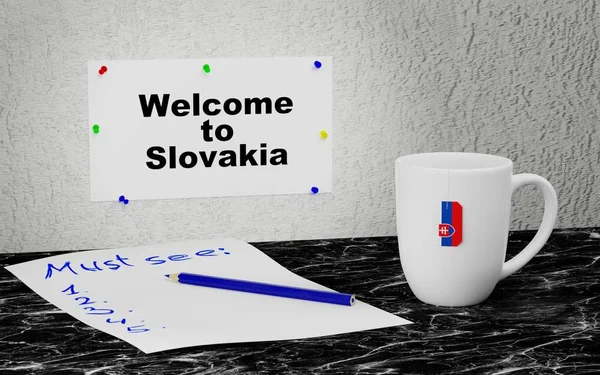 에 오신 것을 환영 합니다 슬로바키아 — 스톡 사진
