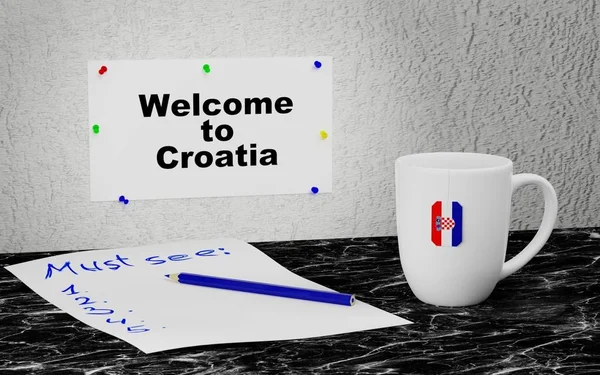 크로아티아에 환영 — 스톡 사진