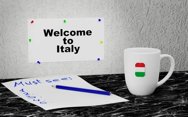 Welkom in Italië — Stockfoto