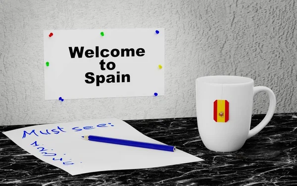 İspanya'ya hoş geldiniz — Stok fotoğraf