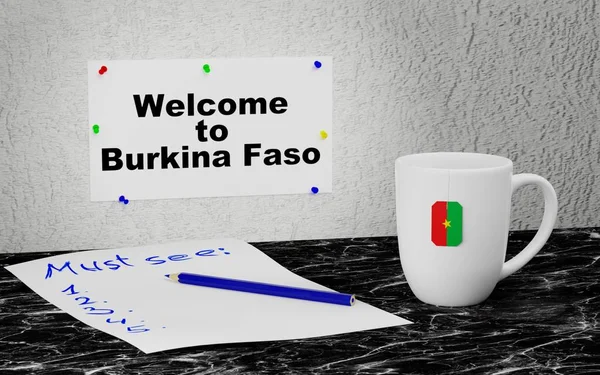 Vítejte v Burkině Faso — Stock fotografie