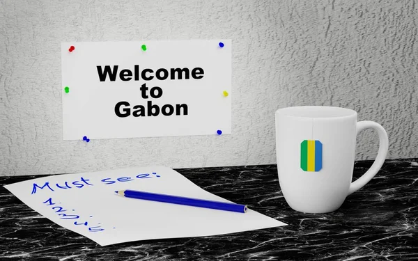 Vítejte v Gabonu — Stock fotografie