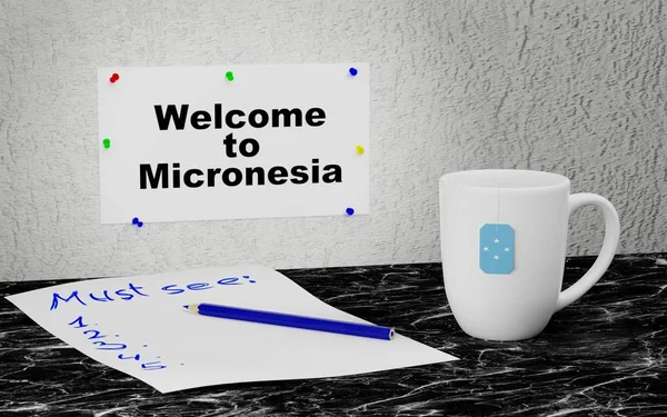 Bem-vindo à micronésia — Fotografia de Stock