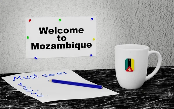 Vítejte v Mosambiku — Stock fotografie