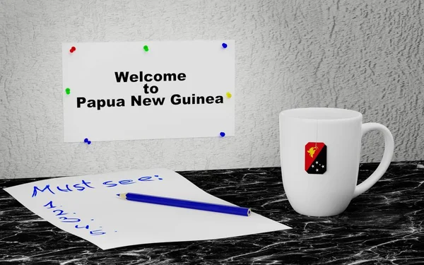 Vítejte v Papua-Nová Guinea — Stock fotografie