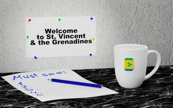 Vítejte v Svatý Vincenc a Grenadiny — Stock fotografie