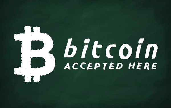 Bitcoin accepterat här — Stockfoto