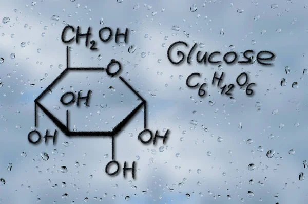 Структурная модель глюкозы — стоковое фото
