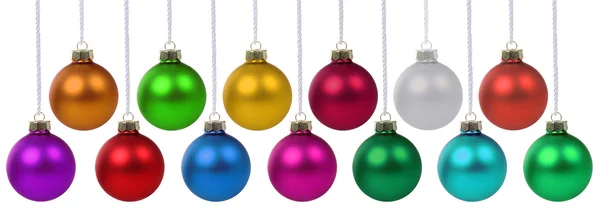 Vánoční koule ozdoby dekorace závěsné izolované na bílém — Stock fotografie