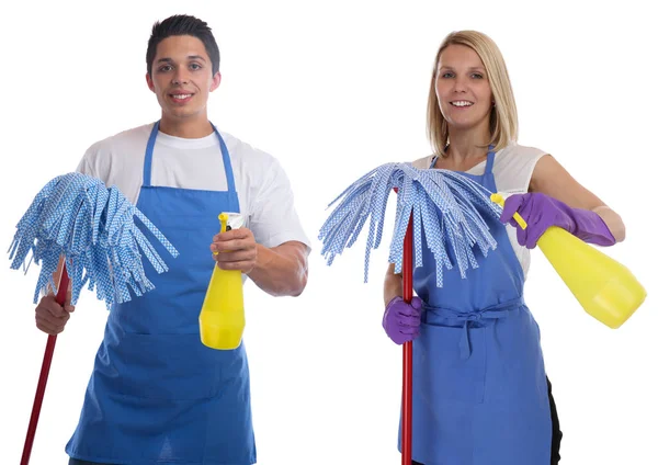 Cleaning lady person service cleaner woman man job occupation yo — Stock Photo, Image