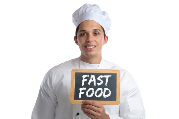 Fast food ohälsosam mat äta laga styrelsen isolerade — Stockfoto