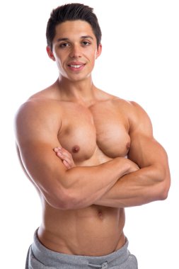 Vücut geliştirmeci vücut geliştirme kas güçlü kas genç adam Isola