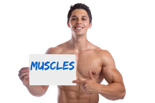 Bodybuilding bodybuilder body builder building muscles muscle si — Stock Photo, Image