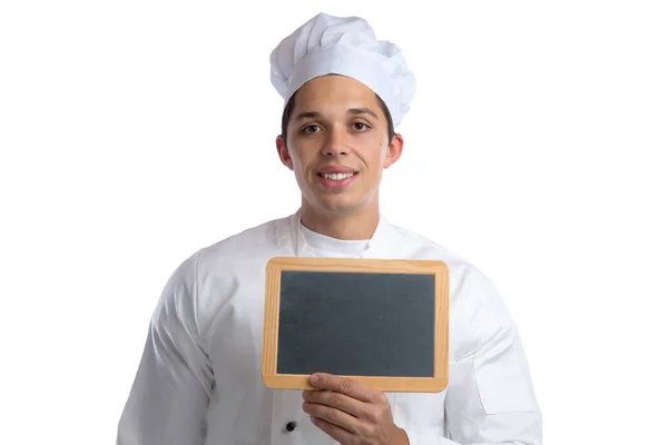 Alimentos cozinhar cozinhar vazio placa de sinal em branco copyspace isolado — Fotografia de Stock