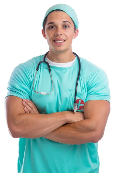 Jonge dokter beroepsbezigheid baan geïsoleerd — Stockfoto